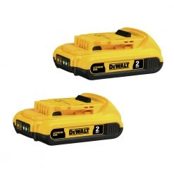 Dewalt DCB203-2 (2) 20V MAX 2 Ah Lithium-Ion Compact Batteries