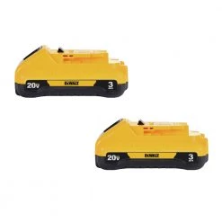 Dewalt DCB230-2 20V MAX 3 Ah Lithium-Ion Compact Battery (2-Pack)