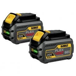 Dewalt DCB606-2 20V/60V MAX FLEXVOLT 6 Ah Lithium-Ion Battery (2-Pack) -Dewalt Sales 2022 dewndcb606 2 b