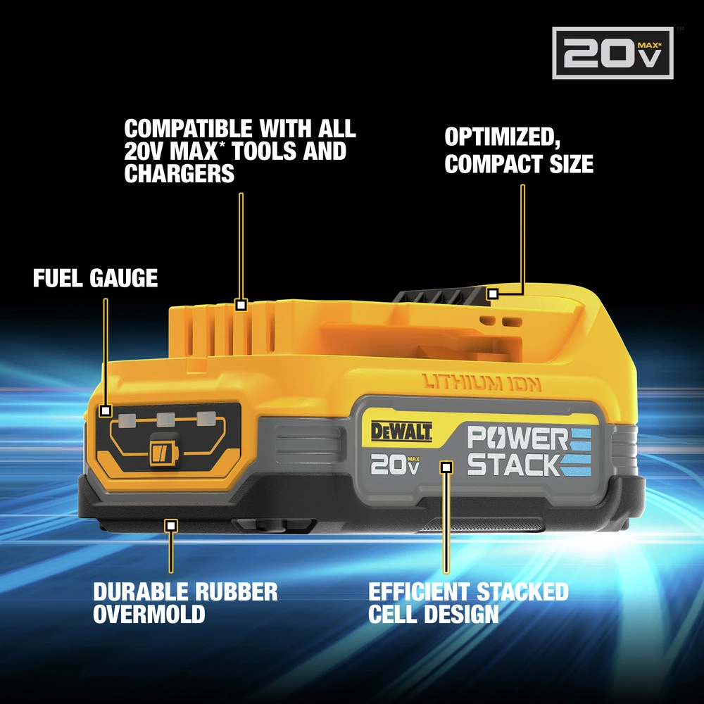 Dewalt DCBP034 20V MAX POWERSTACK Compact Lithium-Ion Battery 6 Dewalt DCBP034 20V MAX POWERSTACK Compact Lithium-Ion Battery - Image 6