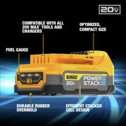 Dewalt DCBP034C 20V MAX POWERSTACK Compact Lithium-Ion Battery And Charger Starter Kit -Dewalt Sales 2022 dewndcbp034c f