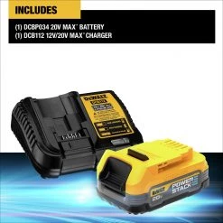 Dewalt DCBP034C 20V MAX POWERSTACK Compact Lithium-Ion Battery And Charger Starter Kit -Dewalt Sales 2022 dewndcbp034c g