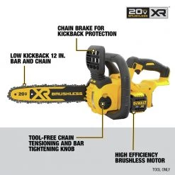 Dewalt DCCS620B 20V MAX XR Brushless Lithium-Ion 12 In. Compact Chainsaw (Tool Only) 22 Dewalt DCCS620B 20V MAX XR Brushless Lithium-Ion 12 In. Compact Chainsaw (Tool Only) -Dewalt Sales 2022 dewndccs620b j