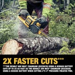 Dewalt DCCS670X1 60V 3.0 Ah FLEXVOLT Cordless Lithium-Ion Brushless 16 In. Chainsaw Kit -Dewalt Sales 2022 dewndccs670x1 j