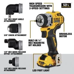 Dewalt DCD703F1 XTREME 12V MAX Brushless Lithium-Ion Cordless 5-In-1 Drill Driver Kit (2 Ah) -Dewalt Sales 2022 dewndcd703f1 p