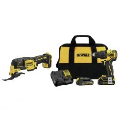 Dewalt DCD708C2-DCS354B-BNDL ATOMIC 20V MAX Compact 1/2 In. Cordless Drill Driver Kit And Oscillating Multi-Tool