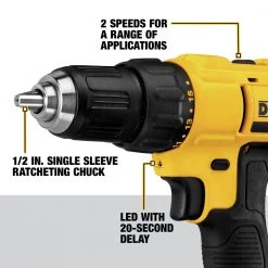 Dewalt DCD771C2 20V MAX Brushed Lithium-Ion 1/2 In. Cordless Compact Drill Driver Kit With 2 Batteries (1.3 Ah) -Dewalt Sales 2022 dewndcd771c2 f