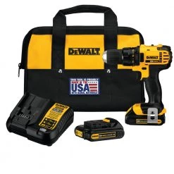 Dewalt DCD780C2 20V MAX Lithium-Ion Compact 1/2 In. Cordless Drill Driver Kit (1.5 Ah)