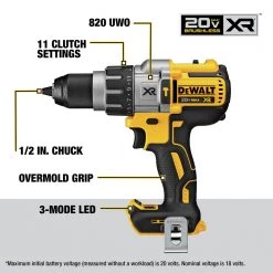 Dewalt DCD996B 20V MAX XR Lithium-Ion Brushless 3-Speed 1/2 In. Cordless Hammer Drill (Tool Only) -Dewalt Sales 2022 dewndcd996b f