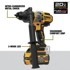 Dewalt DCD999T1 20V MAX Brushless Lithium-Ion 1/2 In. Cordless Hammer Drill Driver Kit With FLEXVOLT ADVANTAGE (6 Ah) -Dewalt Sales 2022 dewndcd999t1 g
