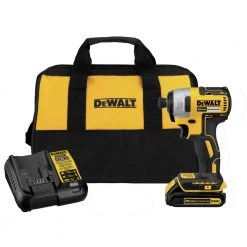 Dewalt DCF787C1 20V MAX Brushless Lithium-Ion 1/4 In. Cordless Impact Driver Kit (1.5 Ah)
