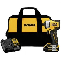 Dewalt DCF809C1 ATOMIC 20V MAX Brushless Lithium-Ion 1/4 In. Cordless Impact Driver Kit (1.5 Ah)