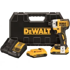 Dewalt DCF887D2 20V MAX XR Brushless Lithium-Ion 1/4 In. Cordless 3-Speed Impact Driver Kit With (2) 2 Ah Batteries