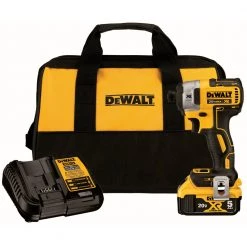 Dewalt DCF887P1 20V MAX XR Brushless Lithium-Ion 1/4 In. Cordless 3-Speed Impact Driver Kit (5 Ah)