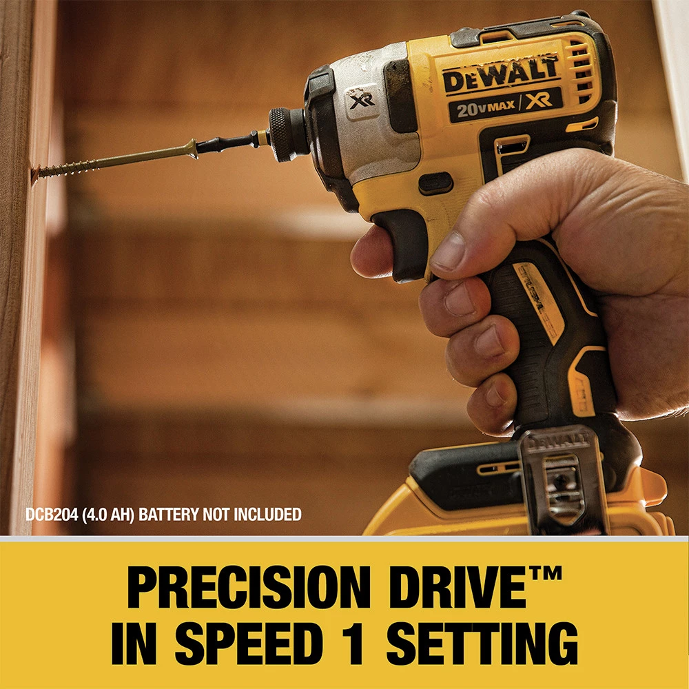 Dewalt DCF887P1 20V MAX XR Brushless Lithium-Ion 1/4 In. Cordless 3-Speed Impact Driver Kit (5 Ah) 5 Dewalt DCF887P1 20V MAX XR Brushless Lithium-Ion 1/4 In. Cordless 3-Speed Impact Driver Kit (5 Ah) - Image 5