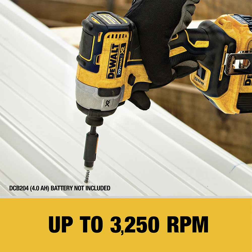 Dewalt DCF887P1 20V MAX XR Brushless Lithium-Ion 1/4 In. Cordless 3-Speed Impact Driver Kit (5 Ah) 7 Dewalt DCF887P1 20V MAX XR Brushless Lithium-Ion 1/4 In. Cordless 3-Speed Impact Driver Kit (5 Ah) - Image 7
