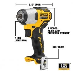 Dewalt DCF902F2 XTREME 12V MAX Brushless Lithium-Ion 3/8 In. Cordless Impact Wrench Kit With (2) 2 Ah Batteries -Dewalt Sales 2022 dewndcf902f2 n