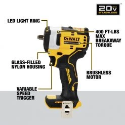 Dewalt DCF913B 20V MAX Brushless Lithium-Ion 3/8 In. Cordless Impact Wrench With Hog Ring Anvil (Tool Only) -Dewalt Sales 2022 dewndcf913b g
