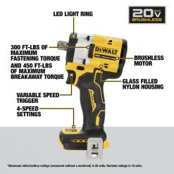 Dewalt DCF922B ATOMIC 20V MAX Brushless Lithium-Ion 1/2 In. Cordless Impact Wrench With Detent Pin Anvil (Tool Only) -Dewalt Sales 2022 dewndcf922b i