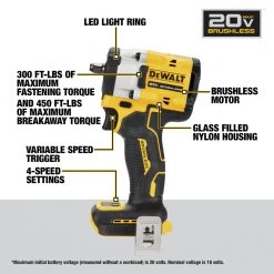 Dewalt DCF923B ATOMIC 20V MAX Brushless Lithium-Ion 3/8 In. Cordless Impact Wrench With Hog Ring Anvil (Tool Only) 20 Dewalt DCF923B ATOMIC 20V MAX Brushless Lithium-Ion 3/8 In. Cordless Impact Wrench With Hog Ring Anvil (Tool Only) -Dewalt Sales 2022 dewndcf923b i