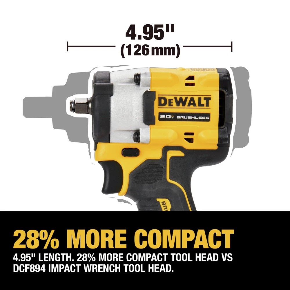 Dewalt DCF923B ATOMIC 20V MAX Brushless Lithium-Ion 3/8 In. Cordless Impact Wrench With Hog Ring Anvil (Tool Only) 7 Dewalt DCF923B ATOMIC 20V MAX Brushless Lithium-Ion 3/8 In. Cordless Impact Wrench With Hog Ring Anvil (Tool Only) - Image 7