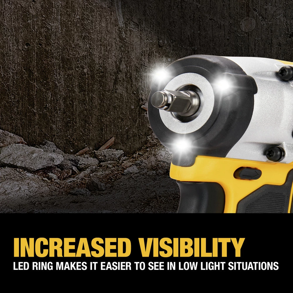 Dewalt DCF923B ATOMIC 20V MAX Brushless Lithium-Ion 3/8 In. Cordless Impact Wrench With Hog Ring Anvil (Tool Only) 9 Dewalt DCF923B ATOMIC 20V MAX Brushless Lithium-Ion 3/8 In. Cordless Impact Wrench With Hog Ring Anvil (Tool Only) - Image 9