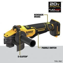 Dewalt DCG416B 20V MAX Brushless Lithium-Ion 4-1/2 In. - 5 In. Cordless Paddle Switch Angle Grinder With FLEXVOLT ADVANTAGE (Tool Only) -Dewalt Sales 2022 dewndcg416b k