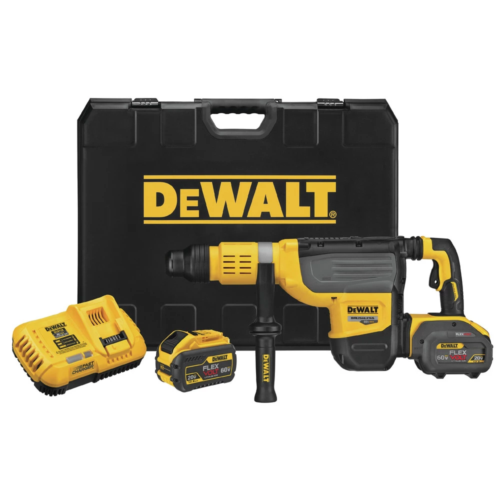 Dewalt DCH773Y2 FLEXVOLT 60V MAX 2 In. Cordless SDS MAX Combination Hammer Kit With (2) 12 Ah Li-Ion Batteries 1 Dewalt DCH773Y2 FLEXVOLT 60V MAX 2 In. Cordless SDS MAX Combination Hammer Kit With (2) 12 Ah Li-Ion Batteries