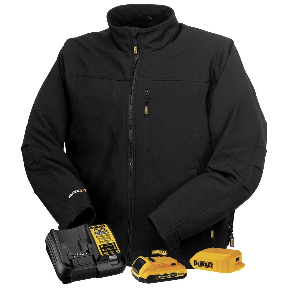 Dewalt DCHJ060ABD1-XL 20V MAX Li-Ion Soft Shell Heated Jacket Kit - XL 1 Dewalt DCHJ060ABD1-XL 20V MAX Li-Ion Soft Shell Heated Jacket Kit - XL
