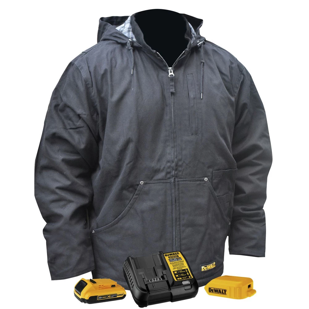 Dewalt DCHJ076ABD1-3X 20V MAX Li-Ion Heavy Duty Heated Work Coat Kit - 3XL 1 Dewalt DCHJ076ABD1-3X 20V MAX Li-Ion Heavy Duty Heated Work Coat Kit - 3XL