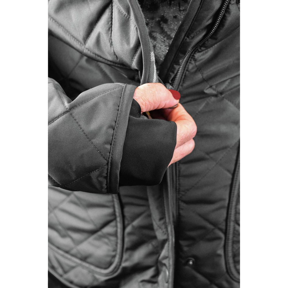 Dewalt DCHJ084CD1-XL 20V MAX Li-Ion Charcoal Women's Flannel Lined Diamond Quilted Heated Jacket Kit - XL 5 Dewalt DCHJ084CD1-XL 20V MAX Li-Ion Charcoal Women's Flannel Lined Diamond Quilted Heated Jacket Kit - XL - Image 5