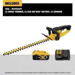 Dewalt DCHT820P1 20V MAX Brushed Lithium-Ion 22 In. Cordless Hedge Trimmer Kit (5 Ah) -Dewalt Sales 2022 dewndcht820p1 h