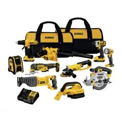 Dewalt DCK1020D2 10-Tool Combo Kit - 20V MAX Cordless With 2 Batteries (2 Ah)