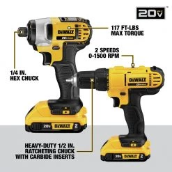 Dewalt DCK1020D2 10-Tool Combo Kit - 20V MAX Cordless With 2 Batteries (2 Ah) -Dewalt Sales 2022 dewndck1020d2 g