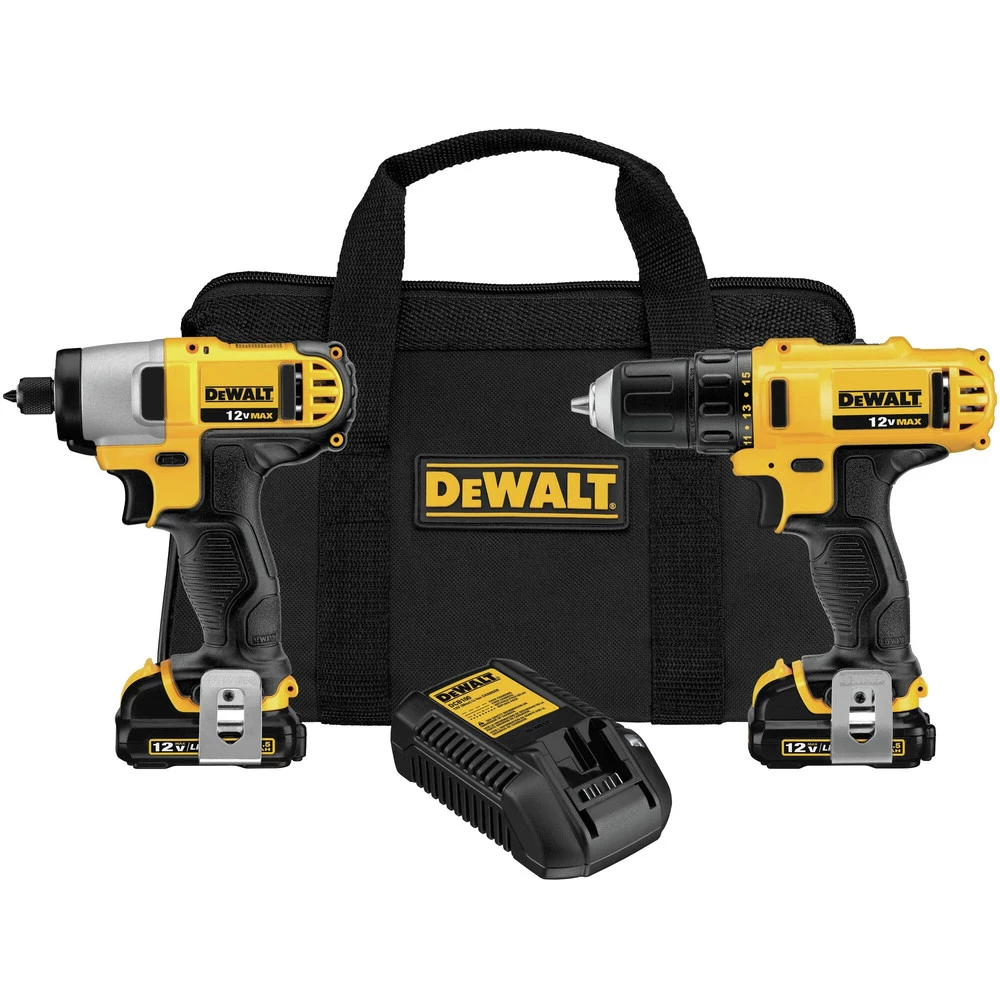 Dewalt DCK211S2 2-Tool Combo Kit - 12V MAX Cordless 3/8 In. Drill Driver & Impact Driver Kit With 2 Batteries (1.5 Ah) 1 Dewalt DCK211S2 2-Tool Combo Kit - 12V MAX Cordless 3/8 In. Drill Driver & Impact Driver Kit With 2 Batteries (1.5 Ah)