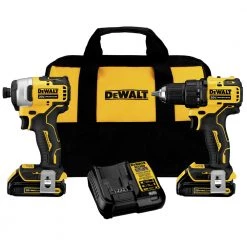 Dewalt DCK278C2 2-Tool Combo Kit - 20V MAX ATOMIC Brushless Cordless Drill Driver & Impact Driver Kit With 2 Batteries (1.3 Ah)