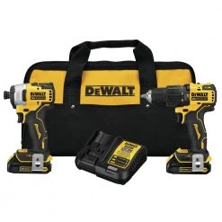 Dewalt DCK279C2 ATOMIC 20V MAX Lithium-Ion Brushless Cordless 1/2 In. Hammer Drill Driver / 1/4 In. Impact Driver Combo Kit
