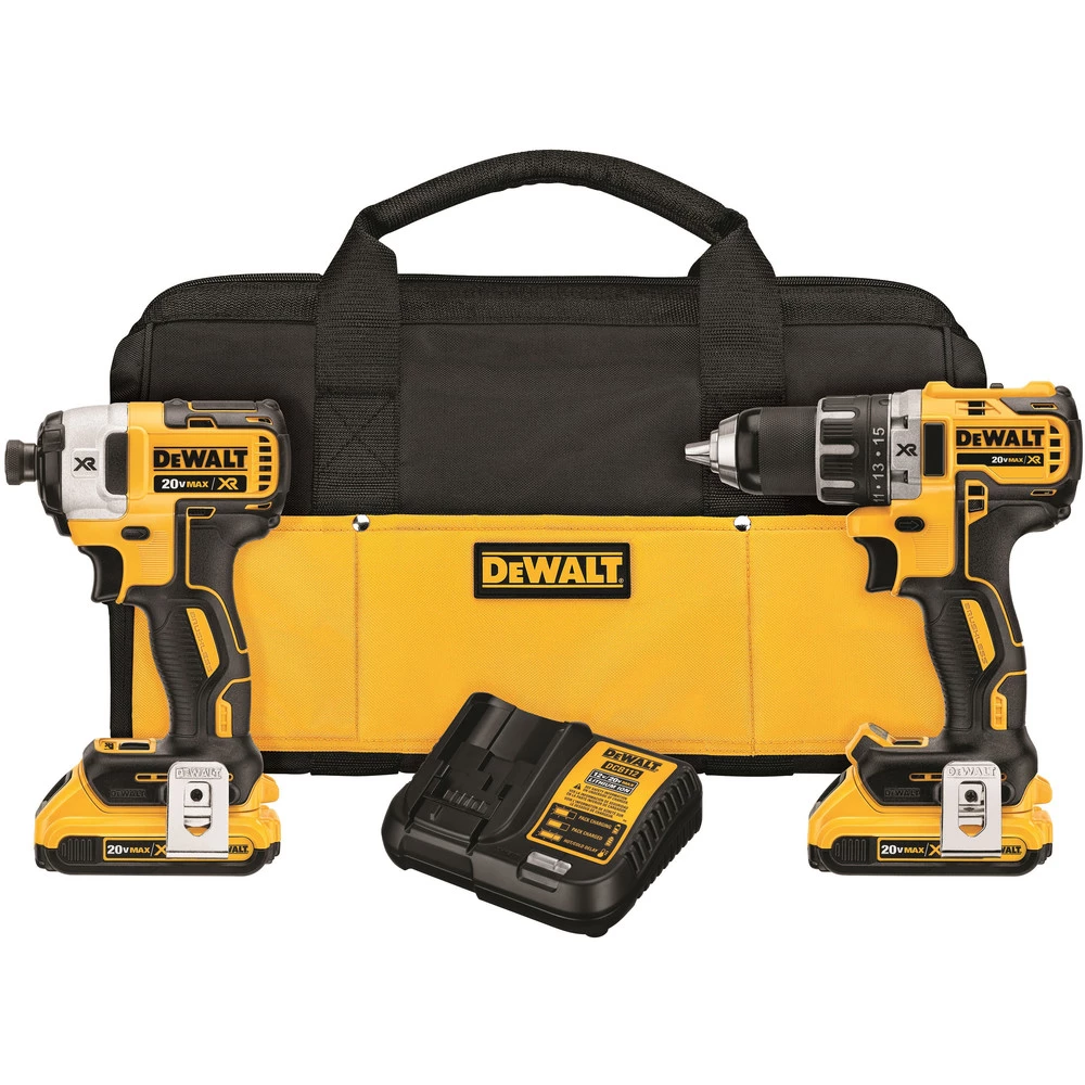 Dewalt DCK283D2 2-Tool Combo Kit - 20V MAX XR Brushless Cordless Compact Drill Driver & Impact Driver Kit With 2 Batteries (2 Ah) 1 Dewalt DCK283D2 2-Tool Combo Kit - 20V MAX XR Brushless Cordless Compact Drill Driver & Impact Driver Kit With 2 Batteries (2 Ah)