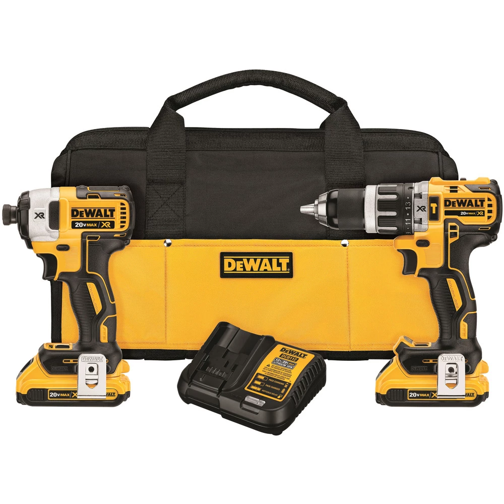 Dewalt DCK287D2 20V MAX XR 2.0 Ah Cordless Lithium-Ion Brushless Hammer Drill & Impact Driver Combo Kit 1 Dewalt DCK287D2 20V MAX XR 2.0 Ah Cordless Lithium-Ion Brushless Hammer Drill & Impact Driver Combo Kit