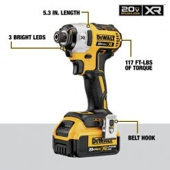 Dewalt DCK299P2 2-Tool Combo Kit - 20V MAX XR Brushless Cordless Hammer Drill & Impact Driver Kit With 2 Batteries (5 Ah) -Dewalt Sales 2022 dewndck299p2 o