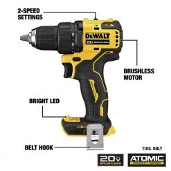 Dewalt DCK489D2 ATOMIC 20V MAX Brushless Lithium-Ion Cordless 4-Tool Combo Kit (2 Ah) -Dewalt Sales 2022 dewndck489d2 j