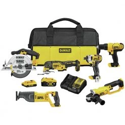 Dewalt DCK661D1M1 20V MAX Compact Lithium-Ion Cordless 6-Tool Combo Kit (2 Ah/4 Ah)