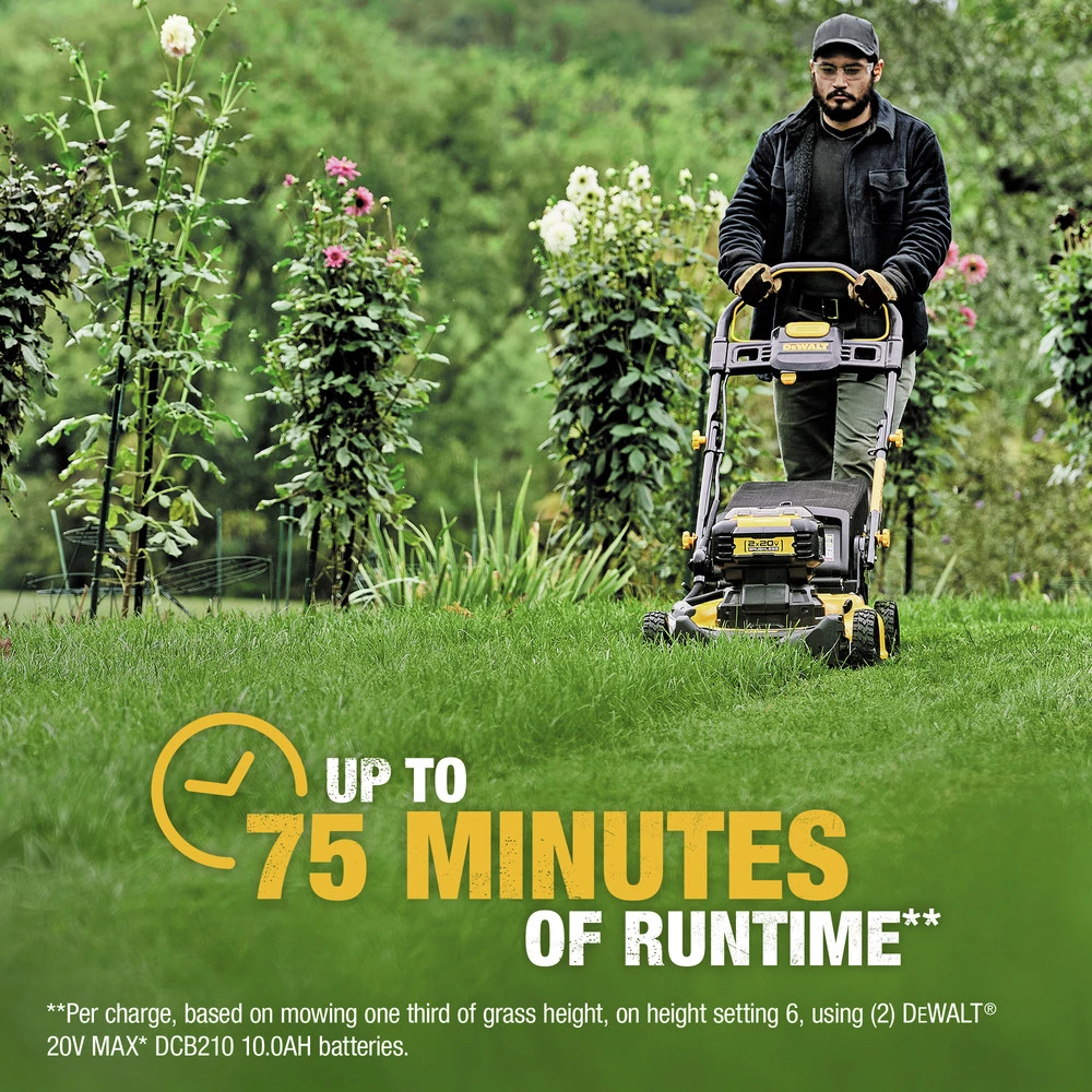 Dewalt DCMWP233U2 2X 20V MAX Brushless Lithium-Ion 21-1/2 In. Cordless Push Mower Kit With 2 Batteries (10 Ah) 14 Dewalt DCMWP233U2 2X 20V MAX Brushless Lithium-Ion 21-1/2 In. Cordless Push Mower Kit With 2 Batteries (10 Ah) - Image 14