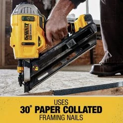 Dewalt DCN692M1 20V MAX XR Brushless Lithium-Ion 30 Degree Cordless Paper Collated Framing Nailer Kit (4 Ah) -Dewalt Sales 2022 dewndcn692m1 v