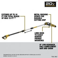 Dewalt DCPS620B 20V MAX XR Cordless Lithium-Ion Pole Saw (Tool Only) 26 Dewalt DCPS620B 20V MAX XR Cordless Lithium-Ion Pole Saw (Tool Only) -Dewalt Sales 2022 dewndcps620b e