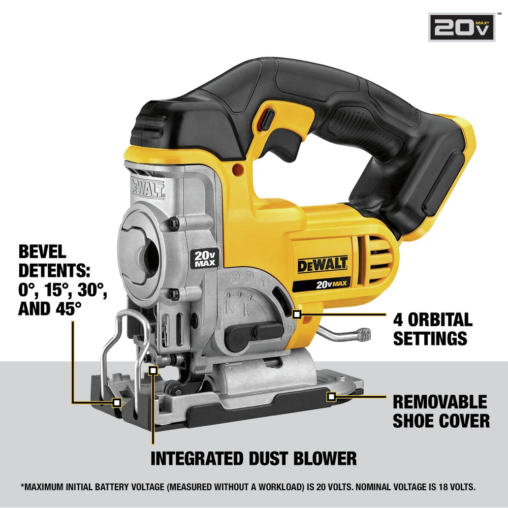 Dewalt DCS331B 20V MAX Variable Speed Lithium-Ion Cordless Jig Saw (Tool Only) 2 Dewalt DCS331B 20V MAX Variable Speed Lithium-Ion Cordless Jig Saw (Tool Only) - Image 2