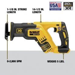 Dewalt DCS367B 20V MAX XR Brushless Compact Lithium-Ion Cordless Reciprocating Saw (Tool Only) -Dewalt Sales 2022 dewndcs367b i