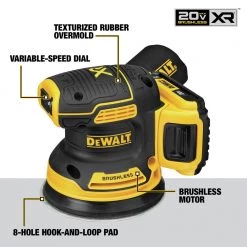 Dewalt DCW210D1 20V MAX XR Brushless Lithium-Ion Variable Speed 5 In. Cordless Random Orbital Sander Kit (2 Ah) -Dewalt Sales 2022 dewndcw210d1 d