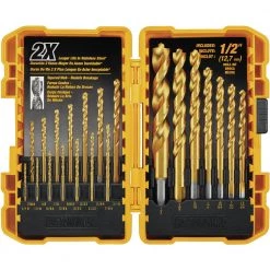 Dewalt DW1361 21-Piece Titanium Nitride Coated Pilot Point Drill Bit Set