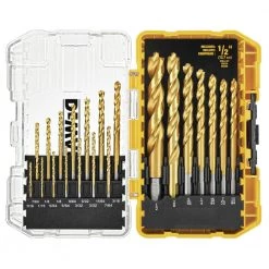 Dewalt DW1361 21-Piece Titanium Nitride Coated Pilot Point Drill Bit Set -Dewalt Sales 2022 dewndw1361 c